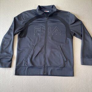 VTG Fila F-Box Mens L Navy Blue Track Jacket Zip Up Retro Sportswear Hip Hop 90s
